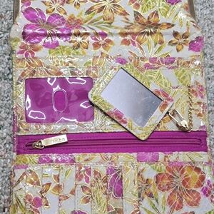 HOBO Pink and Gold Floral Wallet